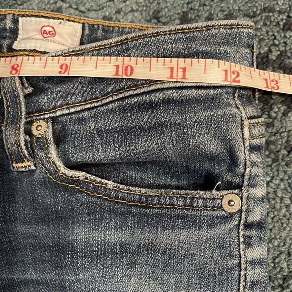 AG Adriano Goldschmeid Jean SZ 25 Stevie Ankle Slim Straight Low Rise Distressed - Picture 6 of 8